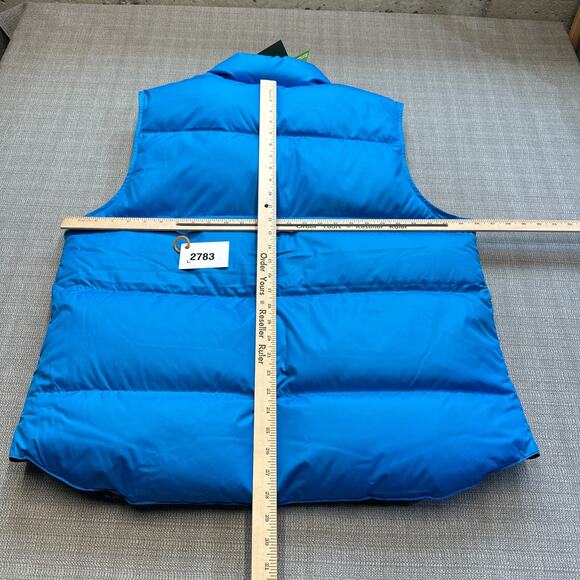 LL Bean Vest Men XL Trail Model Down '82 Blue Snap Up Puffer New with Tags - Picture 7 of 10